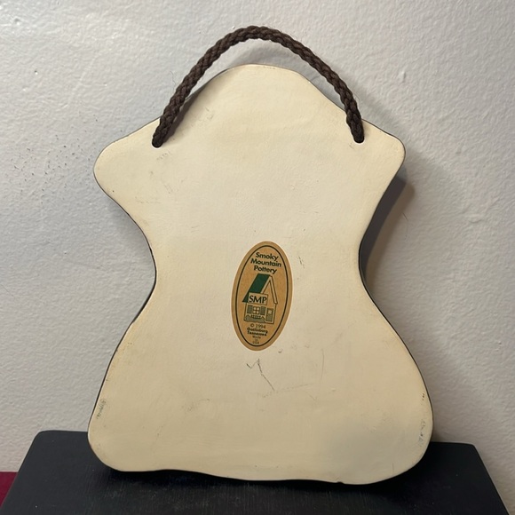 Vintage Smokey Mountain Pottery Ceramic Dog Wall Plaque Best Seat in the House - Picture 3 of 5